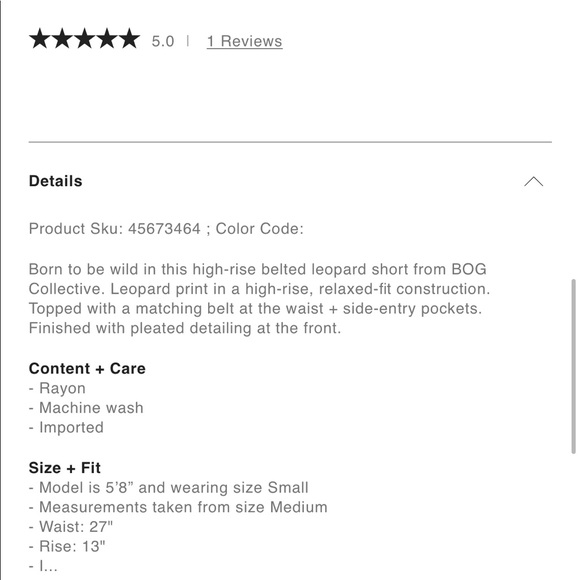 Urban Outfitters BOG Collective Leopard Shorts - Picture 7 of 7